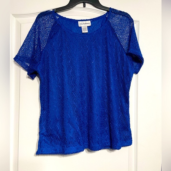 C.D. Petites Tops - C.D. Petites PL blouse blue